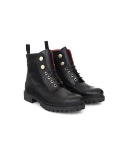 Brown leather women's boots