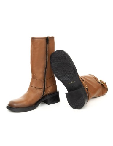 Light Brown leather Women's high boots