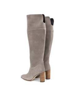 Grey suede Women's high boots 2