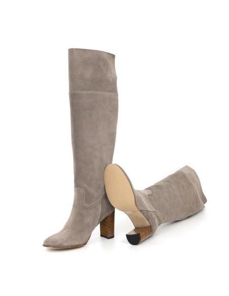 bottes femme suède gris W-SULER-GREY
