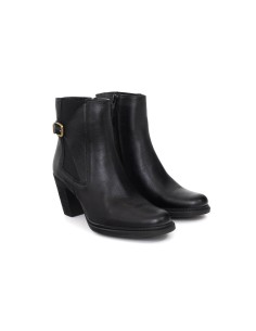 Black leather women's boots