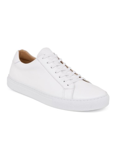 White leather sport shoe