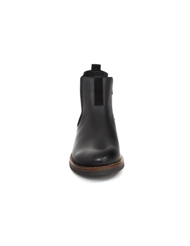Black leather chelsea boots