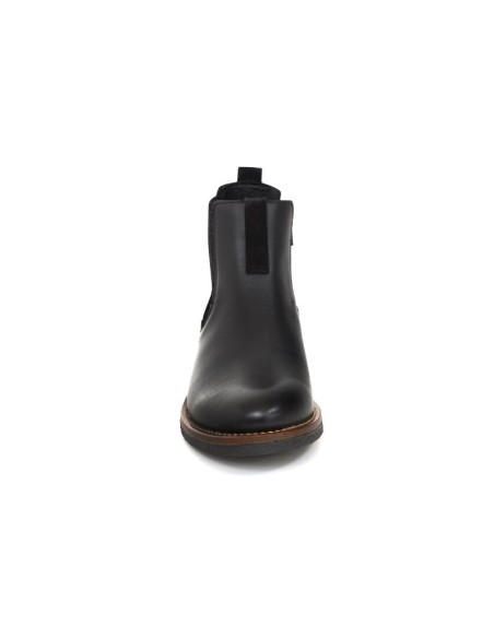 Black leather chelsea boots