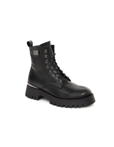 Black leather women's boots