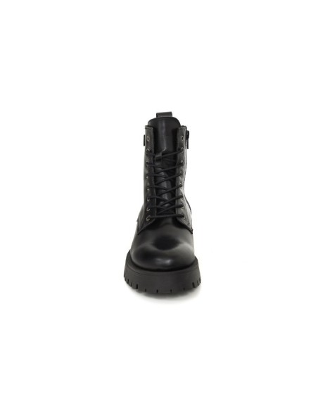 Black leather women's boots