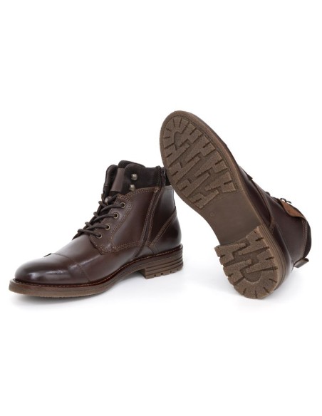 Bottine de peau marron BAKMIN-MARRON
