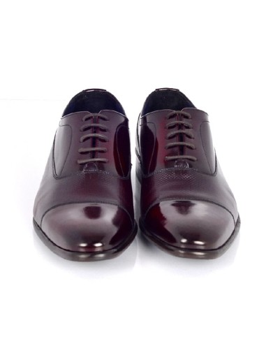 Oxford de piel con plantilla extraible color burdeos