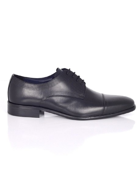 Black leather derby