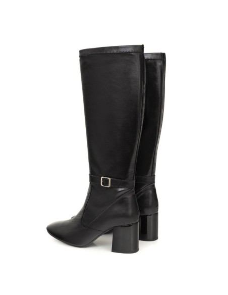 bottes femme de peau le noir W-NADOZA-BLACK