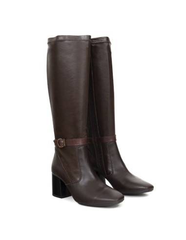Brown leather Women's high boots