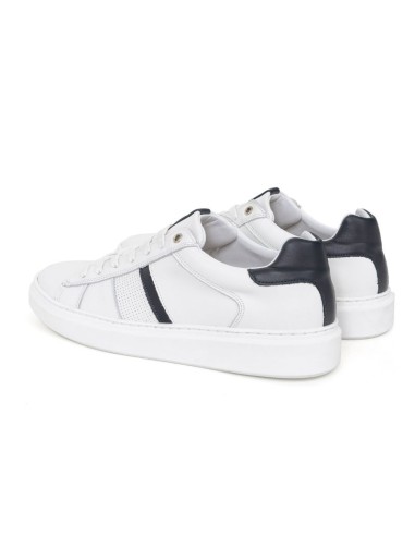 Sneakers de piel liso color blanco