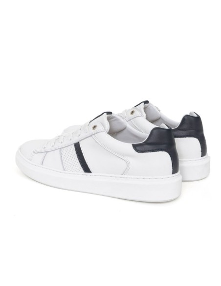 Sneakers de piel liso color blanco