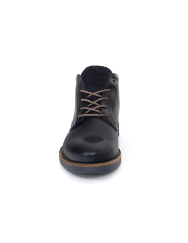 Bottine de peau bleu PACAMU-NAVY