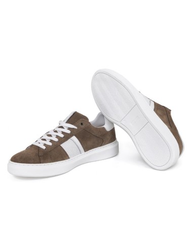 Sneakers de ante liso color blanco