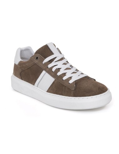 Sneakers de ante liso color blanco