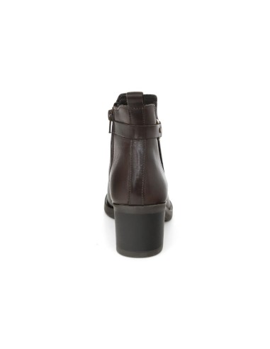 Brown leather women's boots