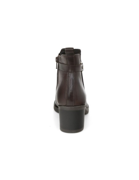 Brown leather women's boots