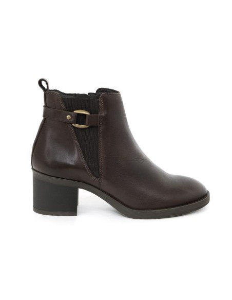 bottines femme de peau marron W-CRIMINU-BROWN