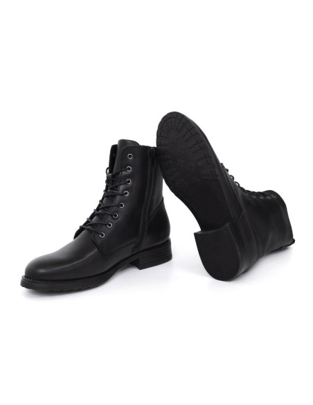 bottines femme de peau le noir W-NUSOFA-BLACK