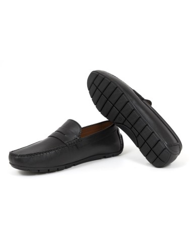 Mocassin de peau le noir ITULE-BLACK