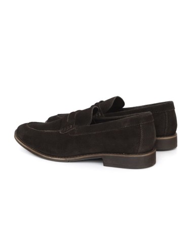 Brown suede moccasin