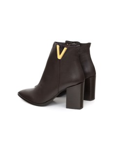 Botines de mujer liso liso color marrón 2