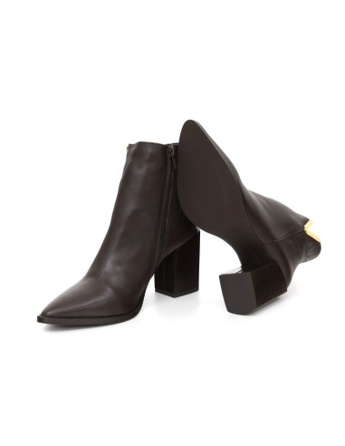 bottines femme lisse marron W-ELIANA-MARRON