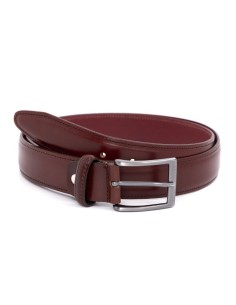 Burgundy leather belt