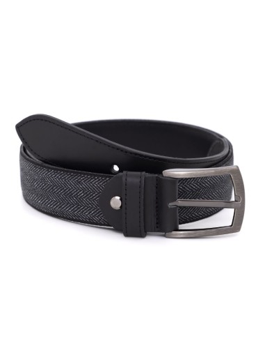 Black combined with leather belt
