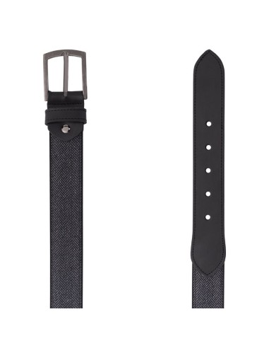 Ceinture combiné avec la peau le noir B-JASPER-NEGRO