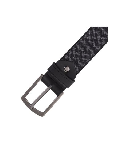 Ceinture combiné avec la peau le noir B-JASPER-NEGRO