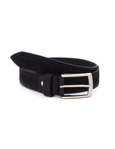 Black nubuck belt