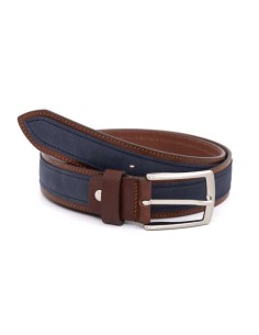 Ceinture nubuck bleu B-NIBU-NAVY