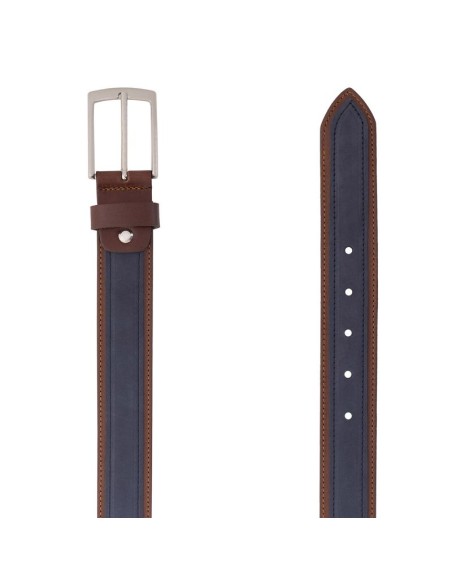 Ceinture nubuck bleu B-NIBU-NAVY