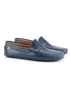 Mocassin de peau bleu PATROF-NAVY