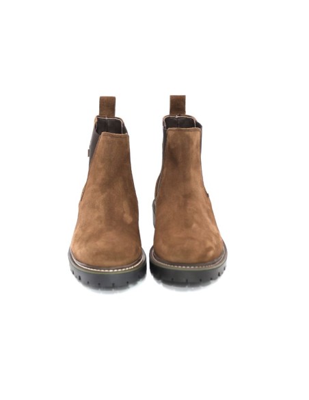 Beige suede chelsea boots