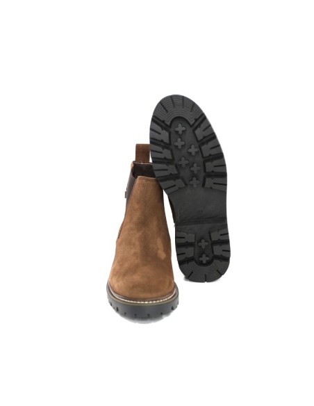 Beige suede chelsea boots