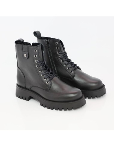 Black leather Women's high boots