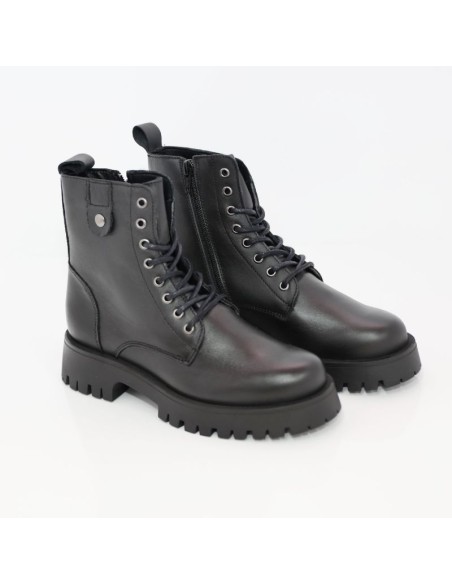 Black leather Women's high boots