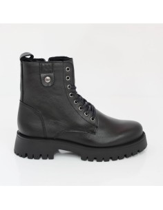 Black leather Women's high boots 2