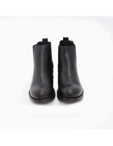 Black leather women's boots