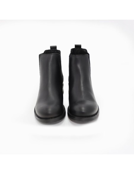 bottines femme de peau le noir W-NOWORO-NEGRO