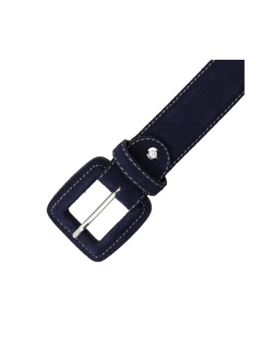 Blue suede women's belt