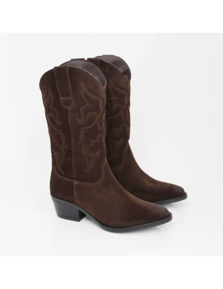 Brown suede Women's high boots