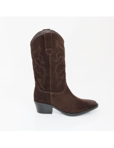 Brown suede Women's high boots 2