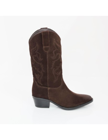 bottes femme suède marron W-GREN-BROWN