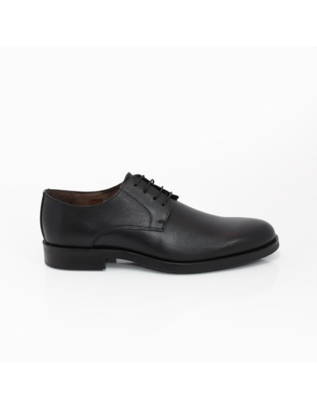 Black leather derby