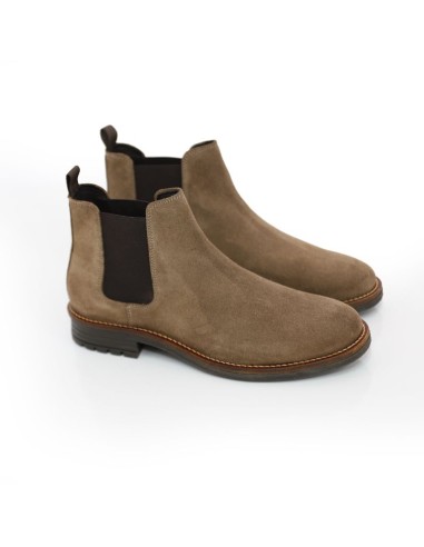 Beige suede chelsea boots