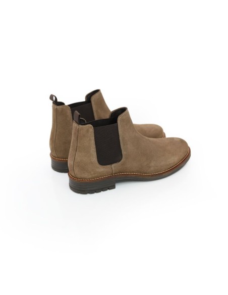 Beige suede chelsea boots